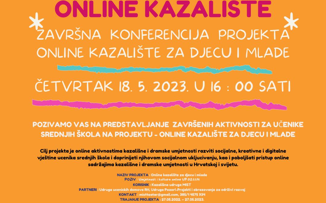 Završna konferencija- Online kazalište za djecu i mlade